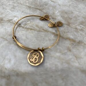 Alex and Ani Bracelet Initial “B” ~ #318 Gold Initial Charm Bracelet